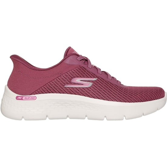 Skechers Go Walk Flex Textiel Dames Bordeaux Rode Sneakers - Image 3