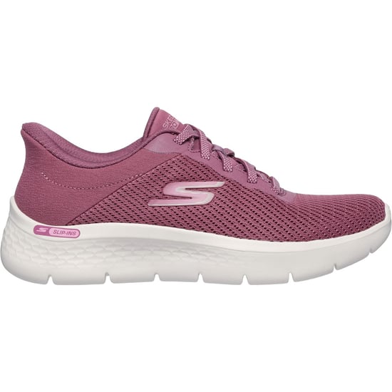 Skechers Go Walk Flex Textiel Dames Bordeaux Rode Sneakers - Image 4