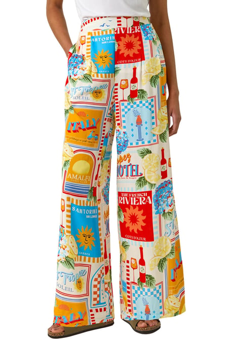 Sunshine Print Wide Leg Trouser - Image 1