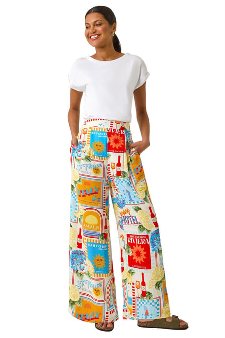 Sunshine Print Wide Leg Trouser - Image 2