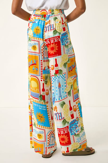 Sunshine Print Wide Leg Trouser - Image 4