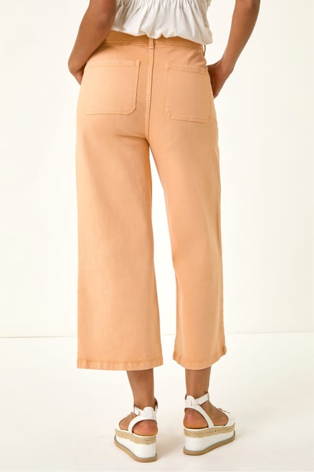 Dusk Denim Pocket Detail Wide Leg Culotte - Image 4