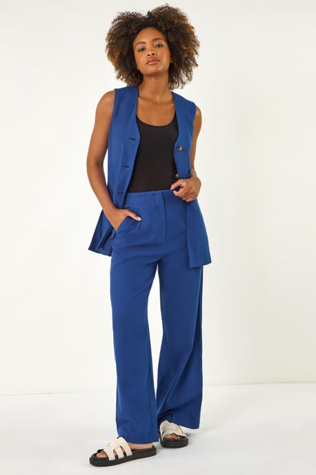 Smart Twill Wide Leg Pocket Trouser - Image 3
