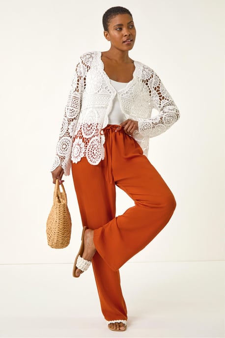 Elastic Waist Wide Leg Pocket Trouser - Image 2