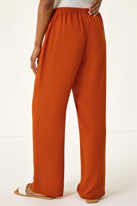 Elastic Waist Wide Leg Pocket Trouser - Image 4
