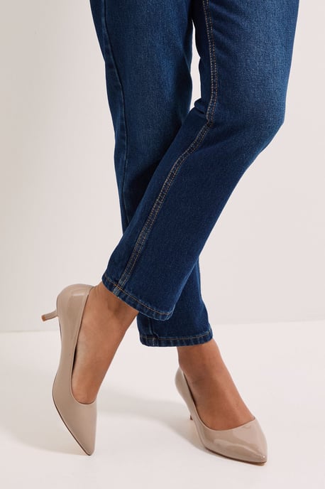 Wide Fit Dove Kitten Heel Court Shoes - Image 2