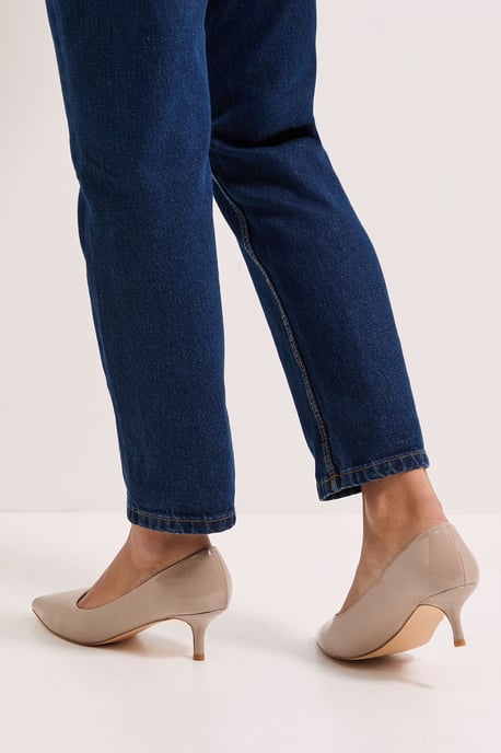 Wide Fit Dove Kitten Heel Court Shoes - Image 4