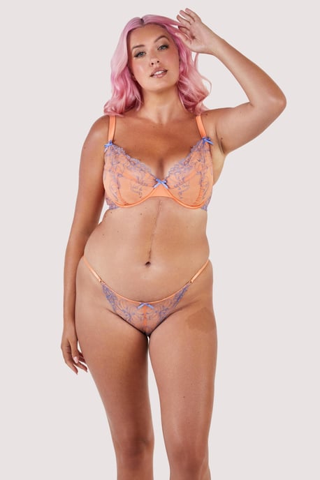 Felicity Hayward X Pp Palm Bay Coral Embroidery Tanga Brief - Image 3