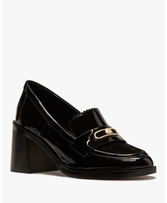 Hallie Patent Leather Heeled Loafer - Image 2