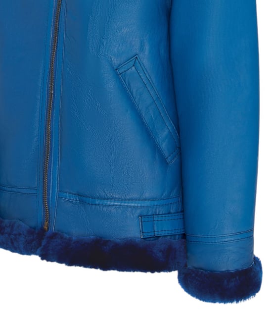 Herrblå B3 Bomber RAF Aviator fårskinnsjacka -Wyndham - Image 6