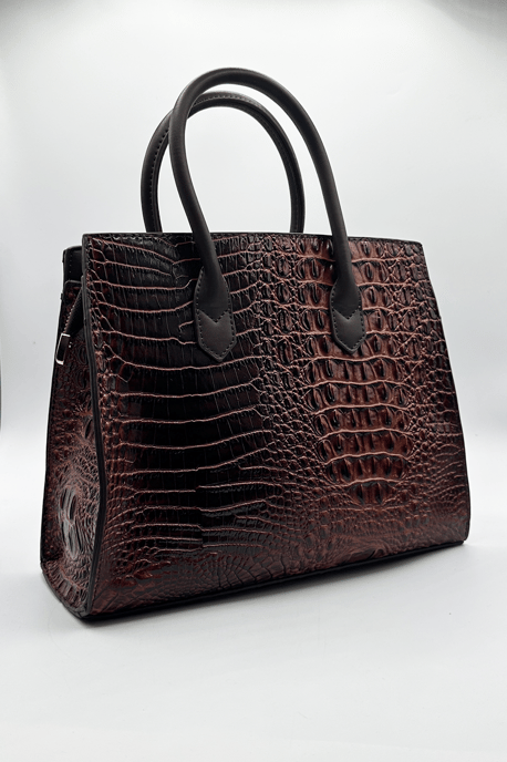 Croc Buckle Top Handle Bag - Image 3