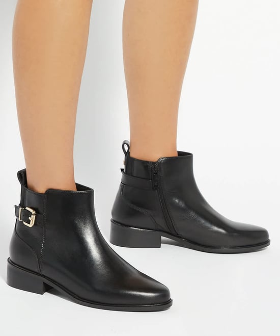 Dune Ladies Padri - Leather Buckle Detail Ankle Boots - Image 3