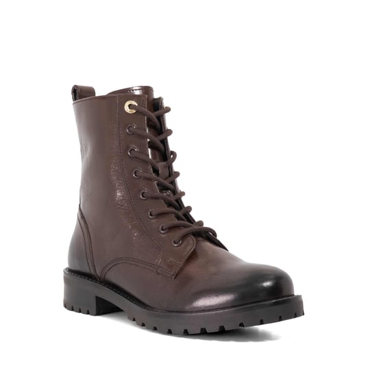 Dune Ladies Partens - Leather Lace Up Chunky Biker Boots - Image 1