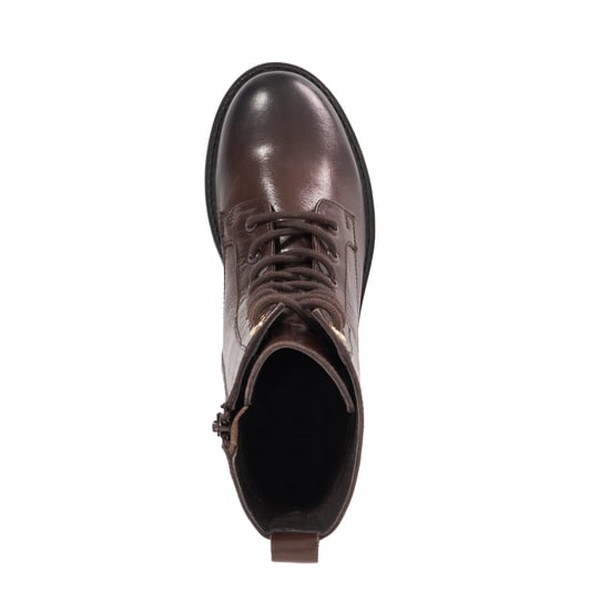 Dune Ladies Partens - Leather Lace Up Chunky Biker Boots - Image 3
