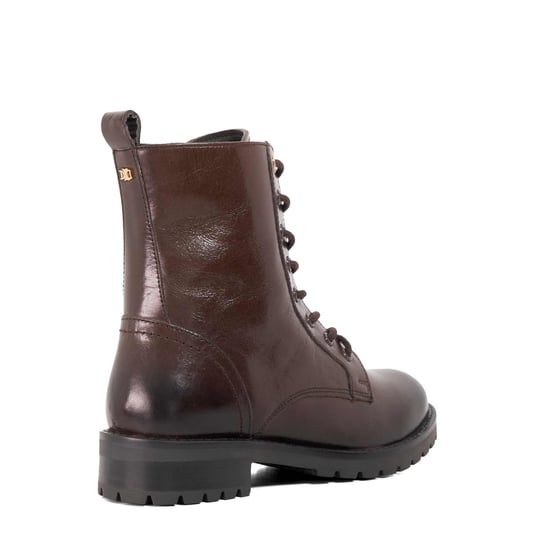 Dune Ladies Partens - Leather Lace Up Chunky Biker Boots - Image 4