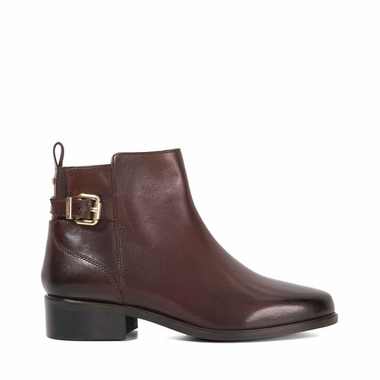 Dune Ladies Padri - Leather Buckle Detail Ankle Boots - Image 2