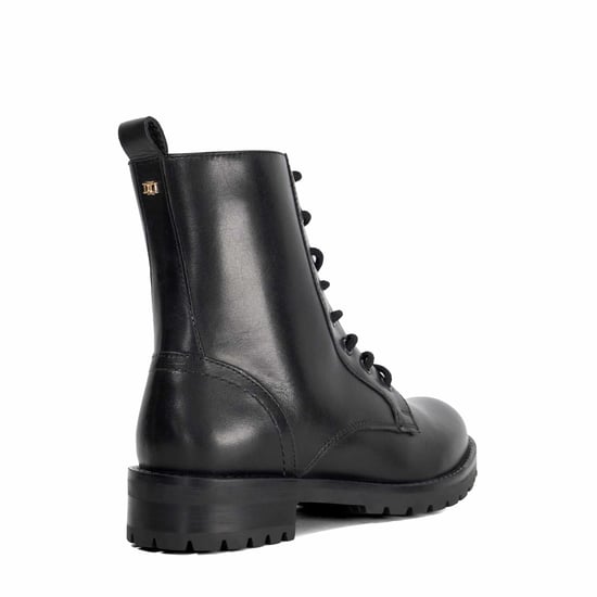 Dune Ladies Partens - Leather Lace Up Chunky Biker Boots - Image 4