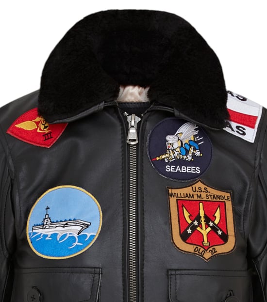 Women's Black A2 Top Gun Leather Bomber Jacket-Springs - Image 6