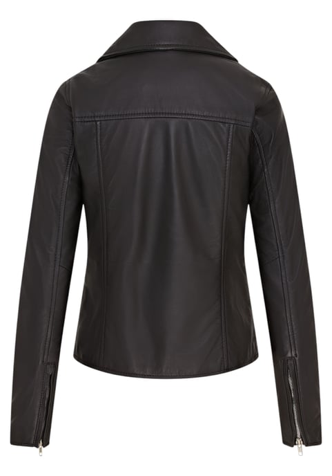 Dames zwarte klassieke Brando biker leren jas - Broome - Image 4