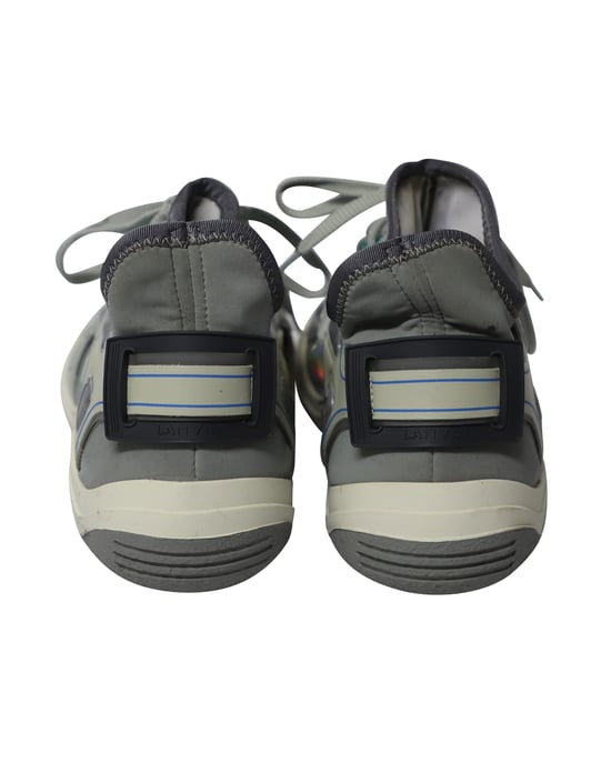 Lanvin Mid Top Neopren Dykarsneaker i grått nubuck kalvskinn - Image 4