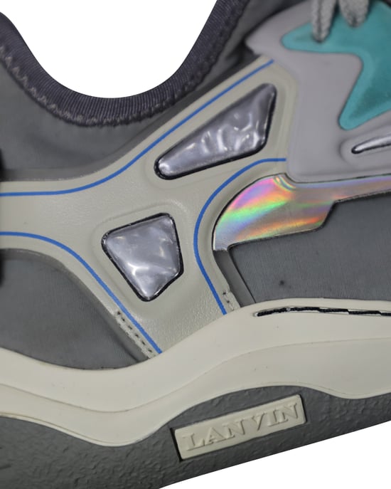 Lanvin Mid Top Neopren Dykarsneaker i grått nubuck kalvskinn - Image 5