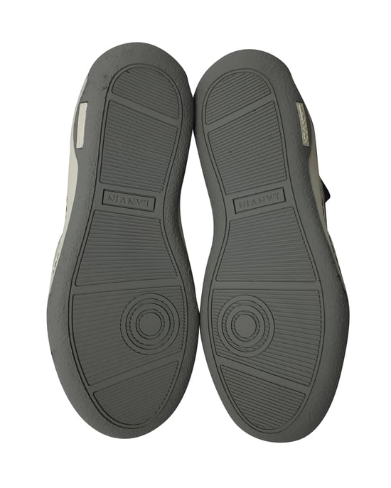 Lanvin Mid Top Neopren Dykarsneaker i grått nubuck kalvskinn - Image 6