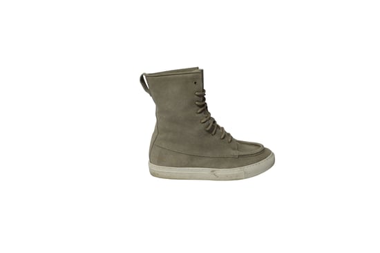 Common Projects Tournament High Top Shearling Sneakers i grå mocka - Image 1