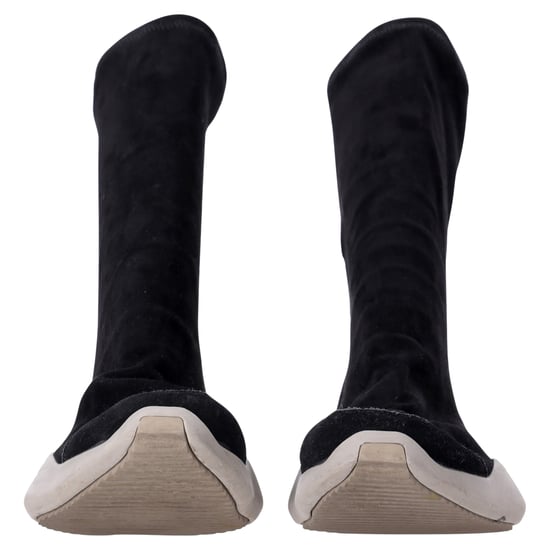 Rick Owens x Adidas Sock Runner Sneakers in Zwart Suède - Image 2
