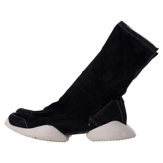 Rick Owens x Adidas Sock Runner Sneakers in Zwart Suède - Image 3