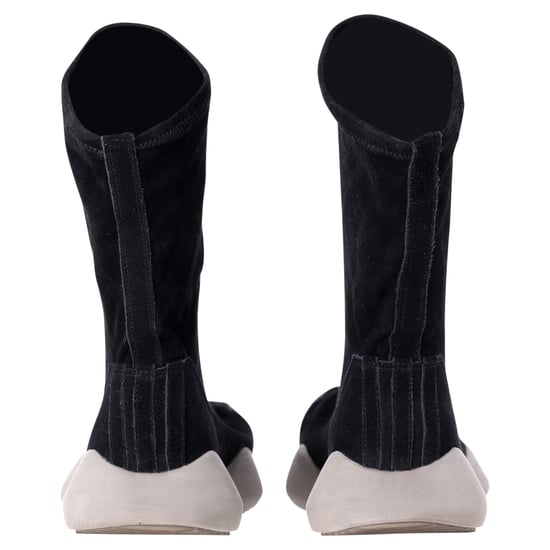 Rick Owens x Adidas Sock Runner Sneakers in Zwart Suède - Image 4