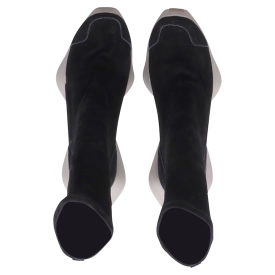 Rick Owens x Adidas Sock Runner Sneakers in Zwart Suède - Image 5