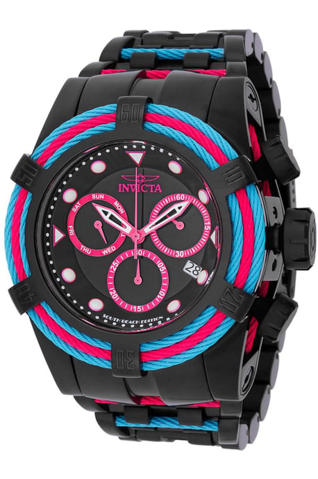 Invicta Bolt 48605 Heren Horloge - Quartz Uurwerk - Roestvrij Staal met zwarte Wijzerplaat - 53mm - Image 1
