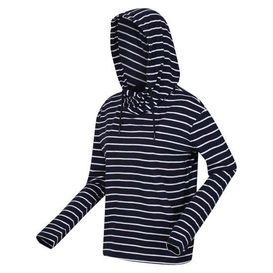 Regatta Womens/Ladies Monsal Striped Hoodie (Navy/White) - Image 1