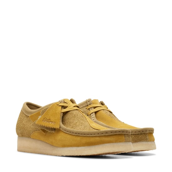 Men's Clarks Originals Wallabee Shoes in olive - Image 4