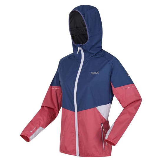 Regatta Tarvos V Colour Block lättviktsjacka i softshell för dam och dam (Fruit Dove/Dammig Denim) - Image 3