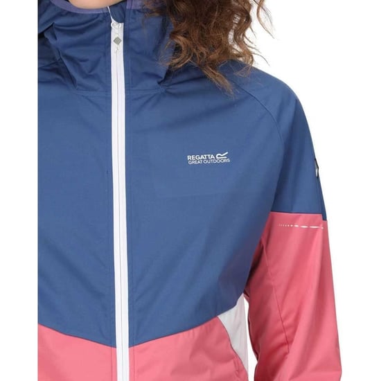 Regatta Tarvos V Colour Block lättviktsjacka i softshell för dam och dam (Fruit Dove/Dammig Denim) - Image 5