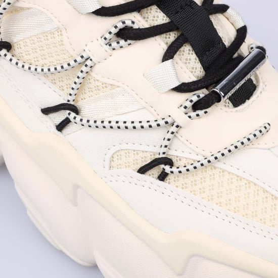 Women's Steve Madden Spectator Trainers in Off White - Image 6