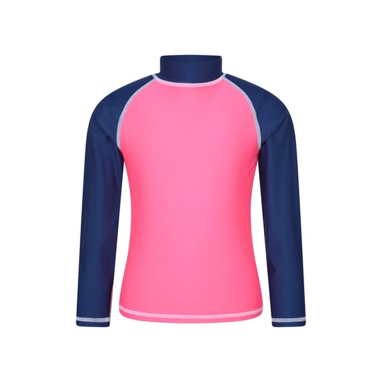 Mountain Warehouse Rash Top met lange mouwen voor kinderen/Kinderen (Donkerroze) - Image 1
