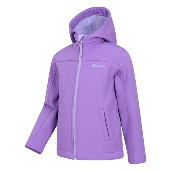 Mountain Warehouse Childrens/Kids Exodus Water Resistant Soft Shell Jacket (Light Purple) - Image 3