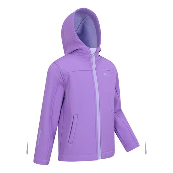 Mountain Warehouse Childrens/Kids Exodus Water Resistant Soft Shell Jacket (Light Purple) - Image 4