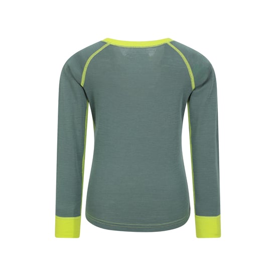 Mountain Warehouse Kinder/Kids Merino II Ronde Hals Base Layer Top (Kaki Groen) - Image 2