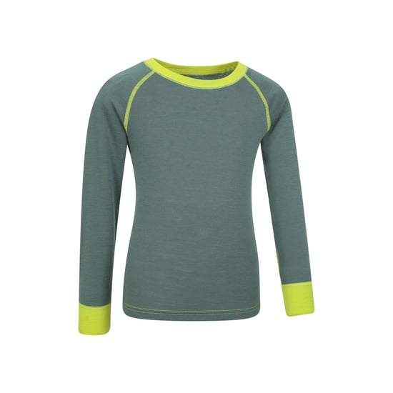 Mountain Warehouse Kinder/Kids Merino II Ronde Hals Base Layer Top (Kaki Groen) - Image 3