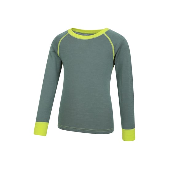 Mountain Warehouse Kinder/Kids Merino II Ronde Hals Base Layer Top (Kaki Groen) - Image 4