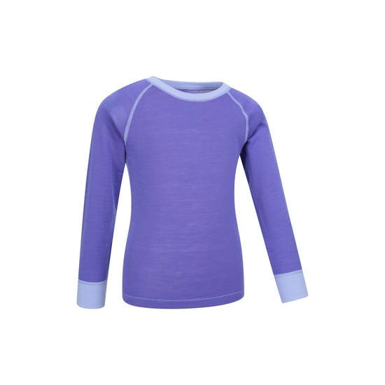 Mountain Warehouse Kinder/Kids Merino II Ronde Hals Base Layer Top (Paars) - Image 3