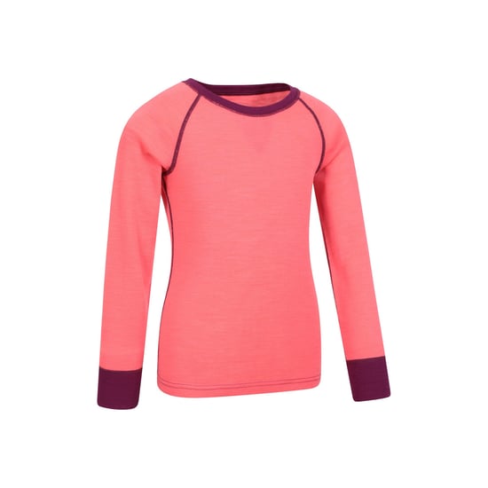 Mountain Warehouse Kinder/Kids Merino II Ronde Hals Base Layer Top (Helder Roze) - Image 3