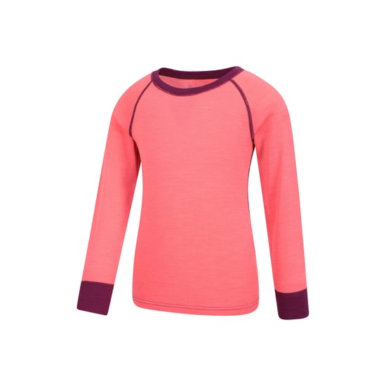 Mountain Warehouse Kinder/Kids Merino II Ronde Hals Base Layer Top (Helder Roze) - Image 4