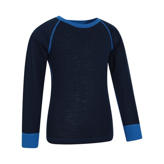 Mountain Warehouse Kinder/Kids Merino II Contrast Ronde Hals Base Layer Top (Blauw) - Image 2