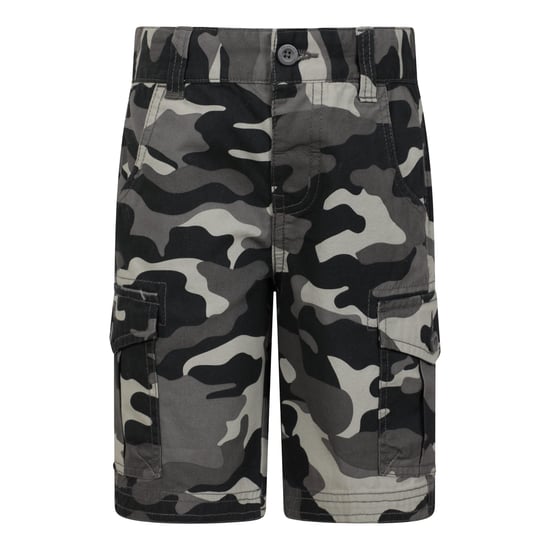 Mountain Warehouse Childrens/Kids Camo Cargo Shorts (Zwart) - Image 1
