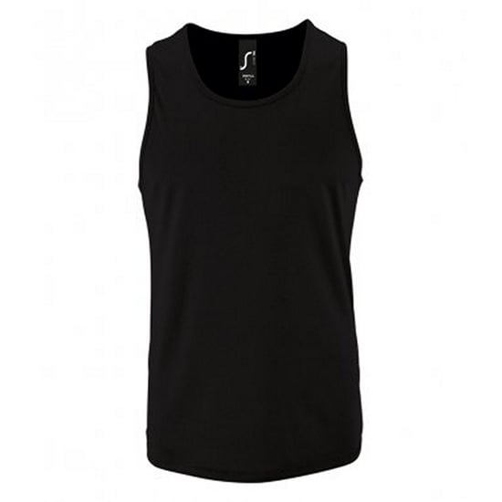 SOLS Heren Performance Tanktop (Zwart) - Image 1