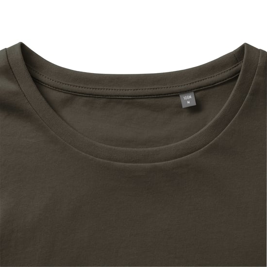 Russell Mens Organic Short-Sleeved T-Shirt (Dark Olive) - Image 4